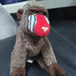 Cheeks the Baboon 1999 Ty Beanie Baby - No Heart Tag